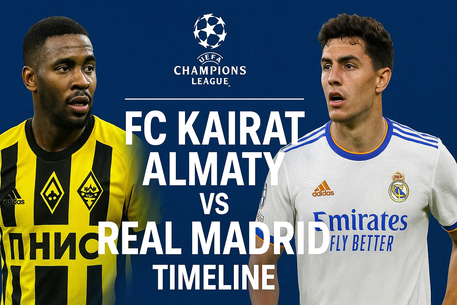 FC Kairat Almaty vs Real Madrid Timeline