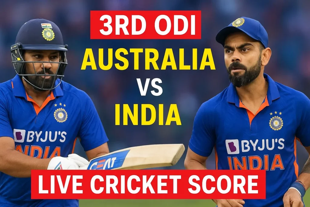 Australia vs India 3rd ODI Live Score – Rohit Sharma Hits 60th Fifty, Kohli in Form!