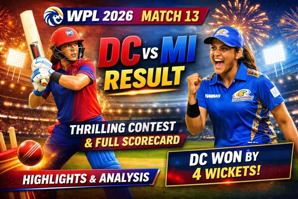 Thrilling Triumph: DC vs MI Result Powers WPL 2026 Match 13 into the Spotlight