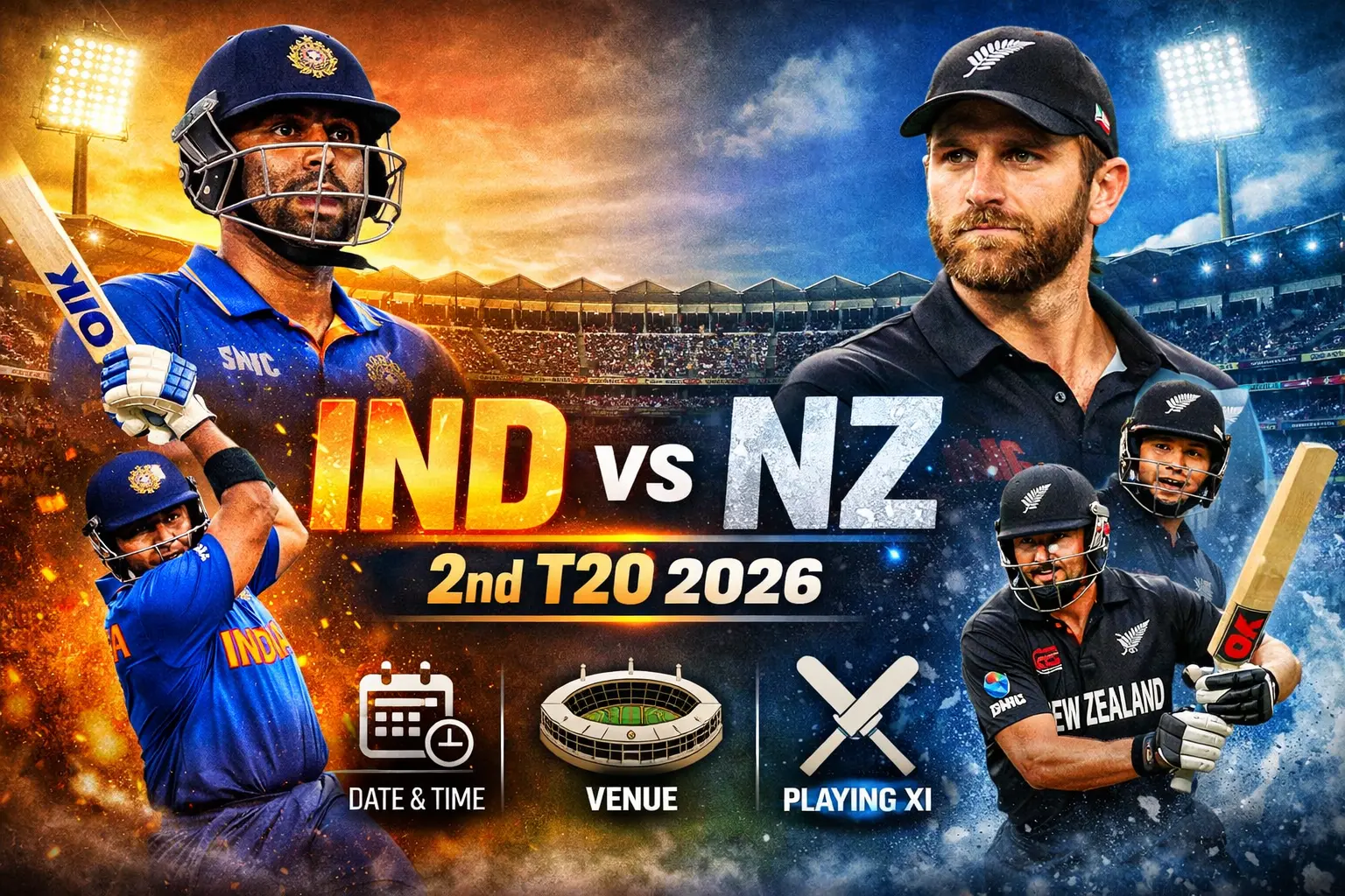 Power-Packed & Positive Preview: IND vs NZ 2nd T20 2026 Match Guide