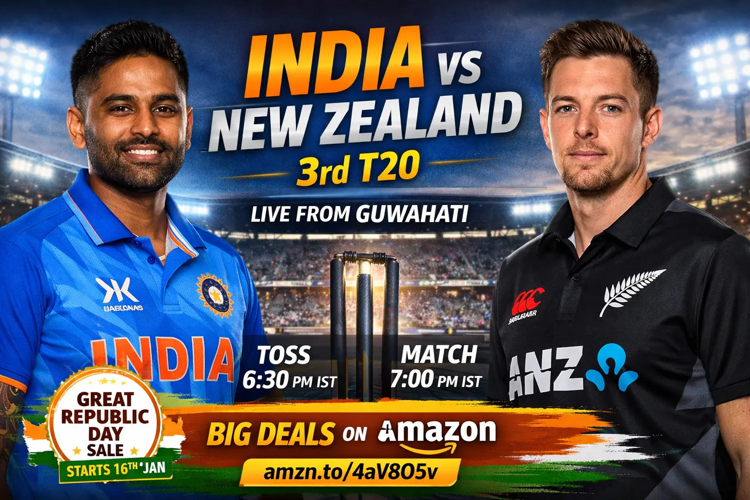 Epic India vs New Zealand 3rd T20 Preview: Exciting Clash, Toss Time, Live Streaming & Playing XI