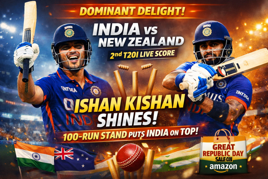Dominant Delight! Ishan Kishan Shines as India Take Control in 2nd T20I vs New Zealand