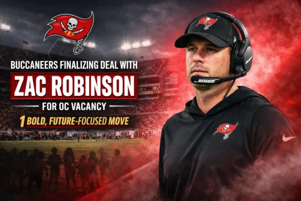 Buccaneers Finalizing Deal with Zac Robinson for OC Vacancy – 1 Bold, Future-Focused Move