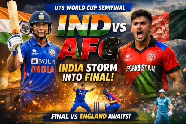 IND vs AFG U19 World Cup Semifinal: Dominant India Power Past Afghanistan to Set Up Dream Final vs England