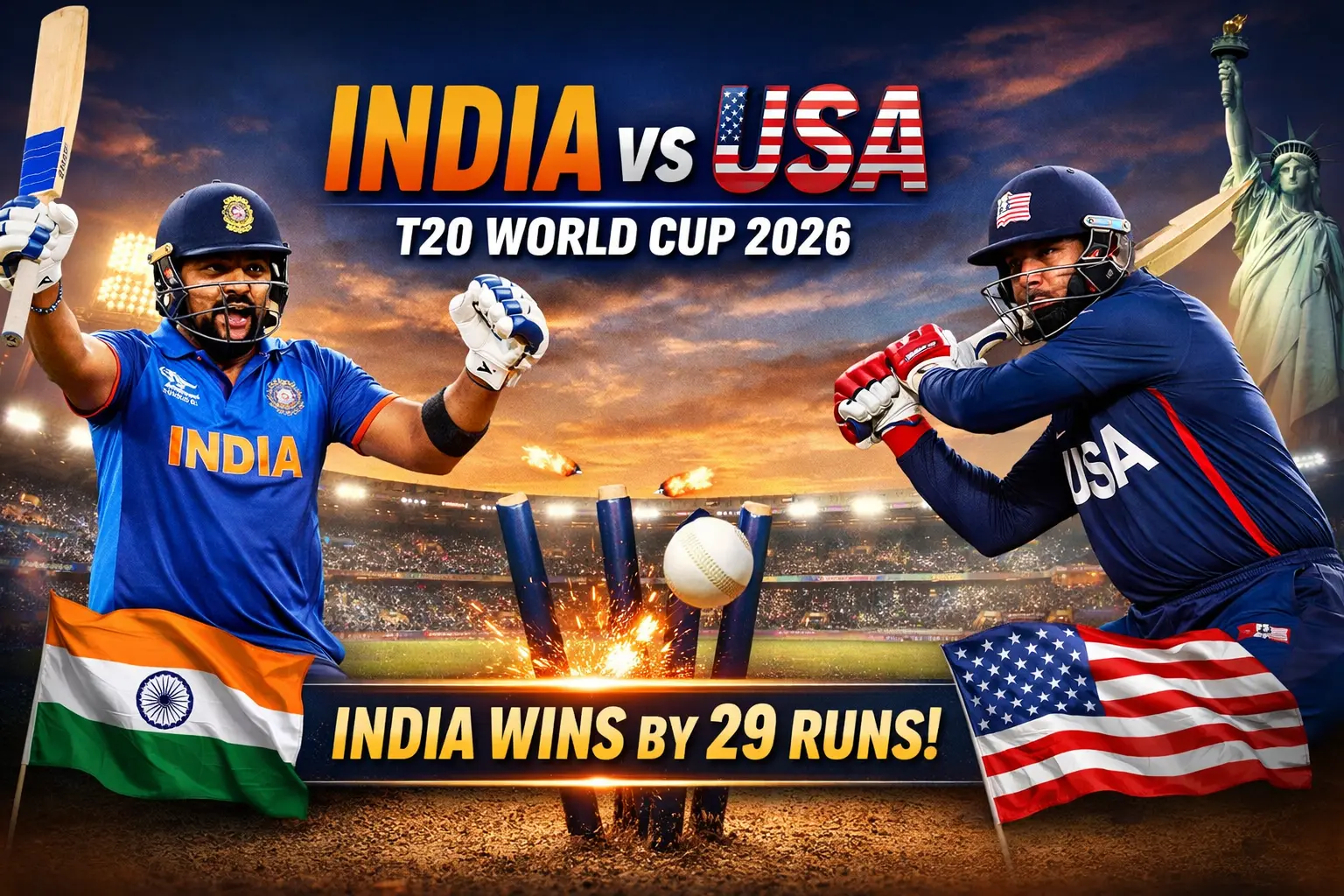 Ind vs USA Match Highlights: India Beat USA in T20 World Cup 2026