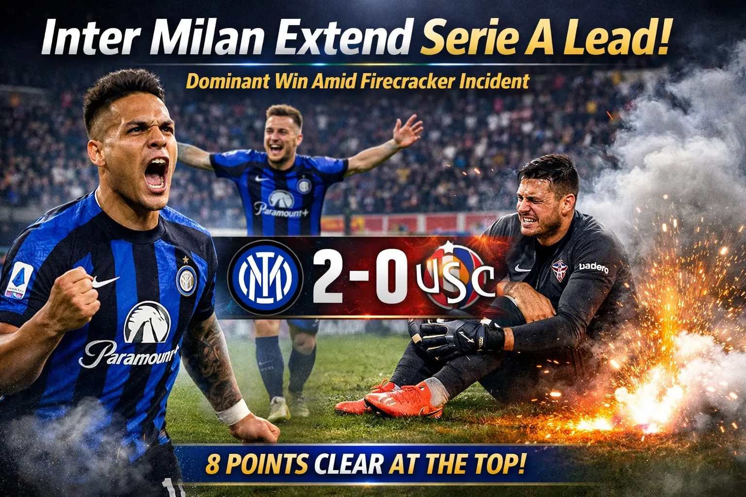 Inter Milan Extend Serie A Lead: 8-Point Dominant Victory Over Cremonese!