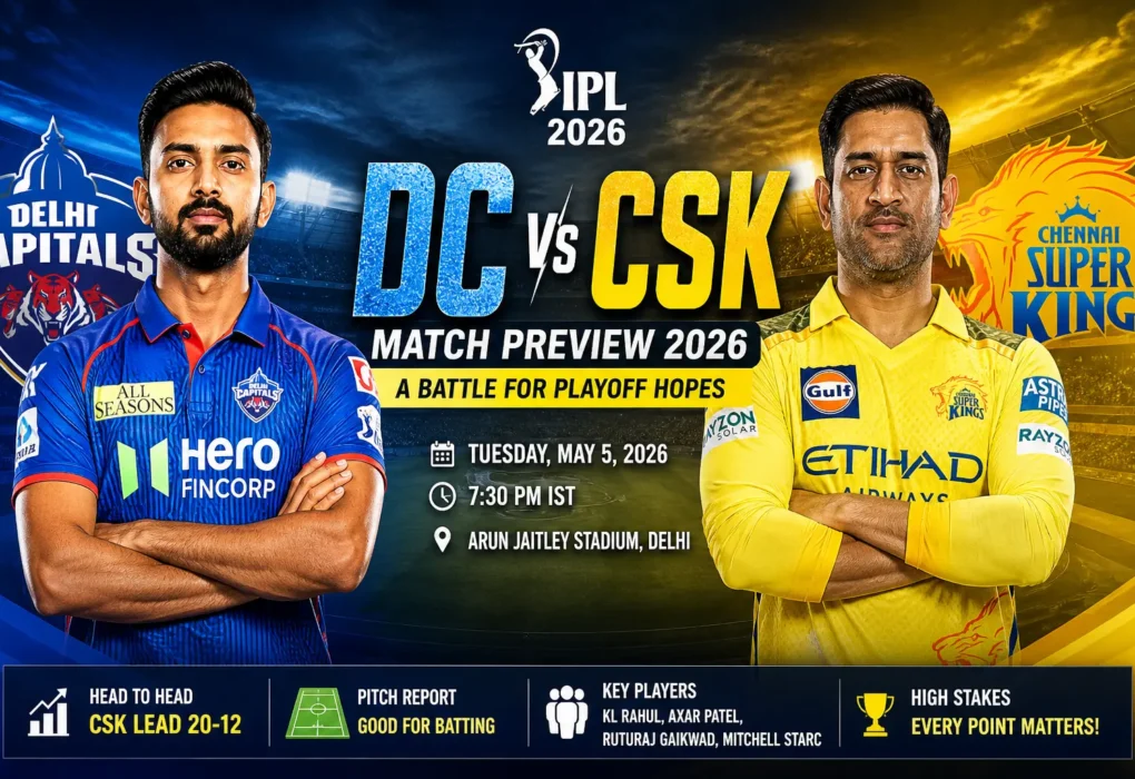 DC vs CSK match preview 2026