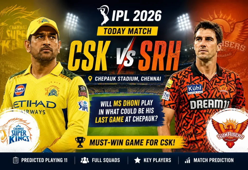 CSK vs SRH Playing 11 IPL 2026