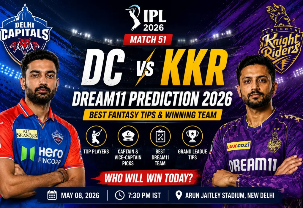 DC vs KKR Dream11 Prediction 2026