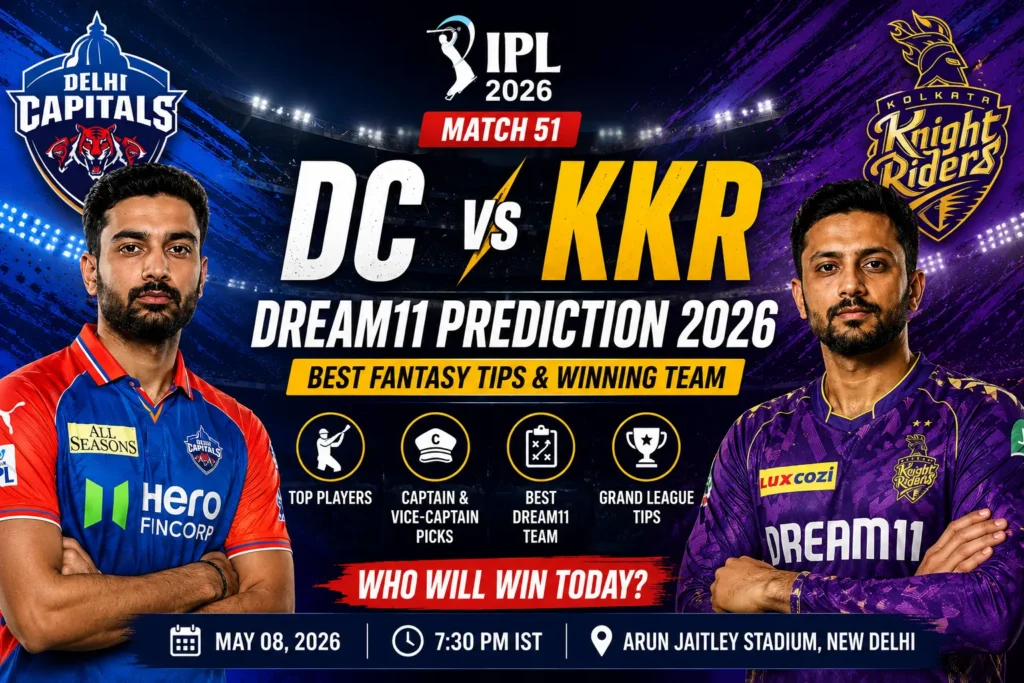 DC vs KKR Dream11 Prediction 2026