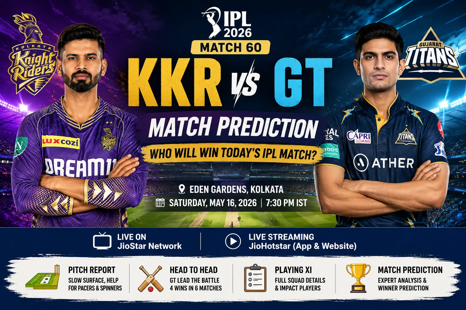 KKR vs GT Match Prediction