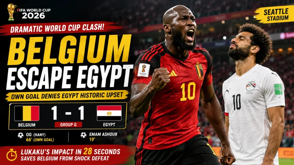Belgium escape Egypt