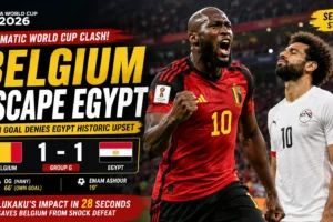 Belgium escape Egypt