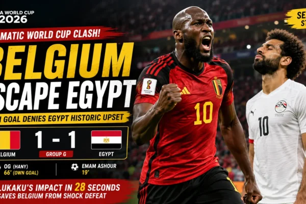 Belgium escape Egypt