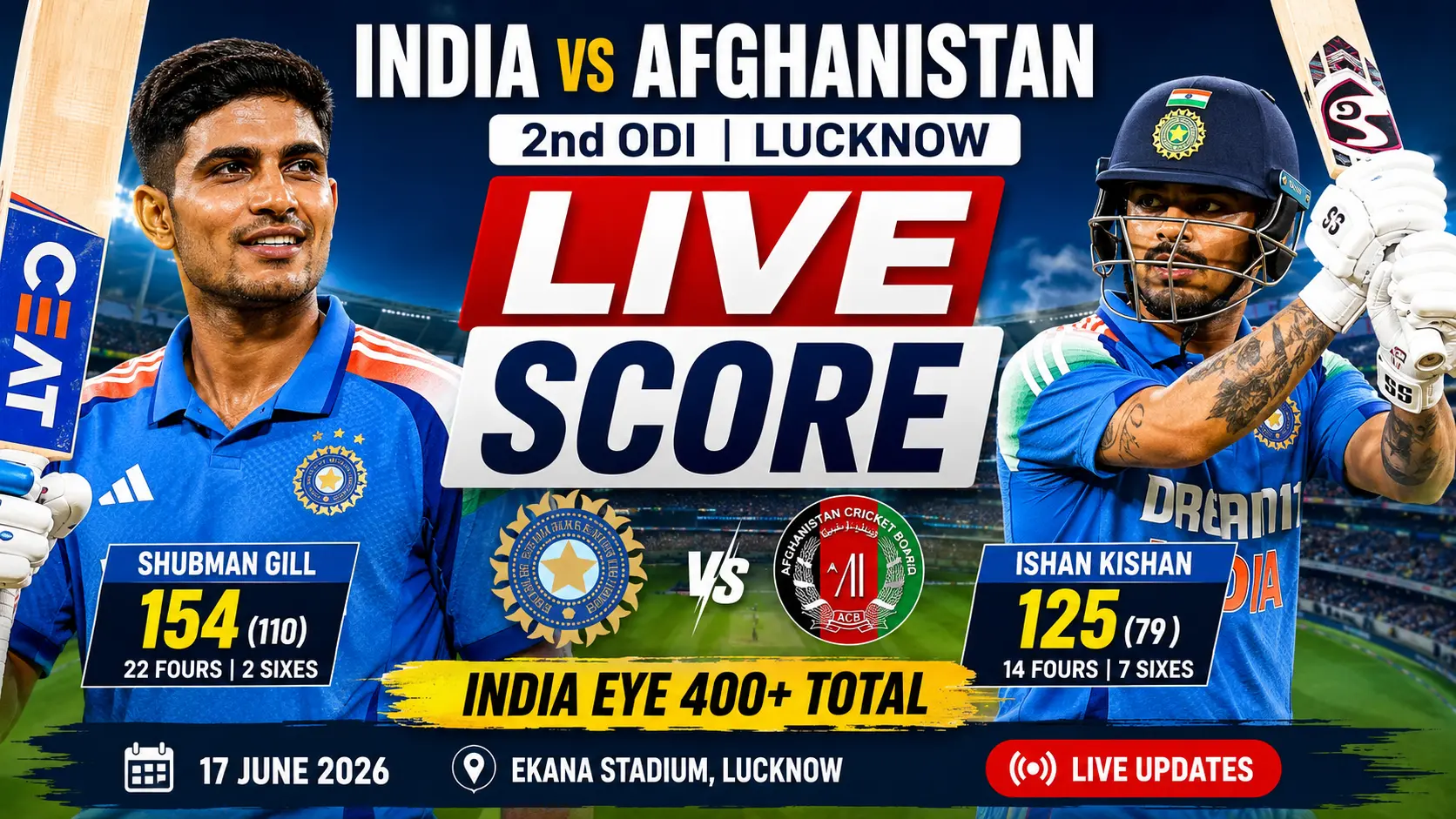 India vs Afghanistan LIVE Score