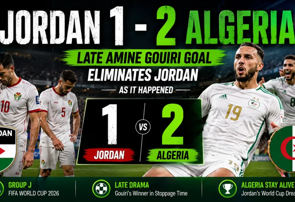 Jordan 1 - 2 Algeria