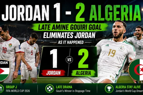Jordan 1 - 2 Algeria
