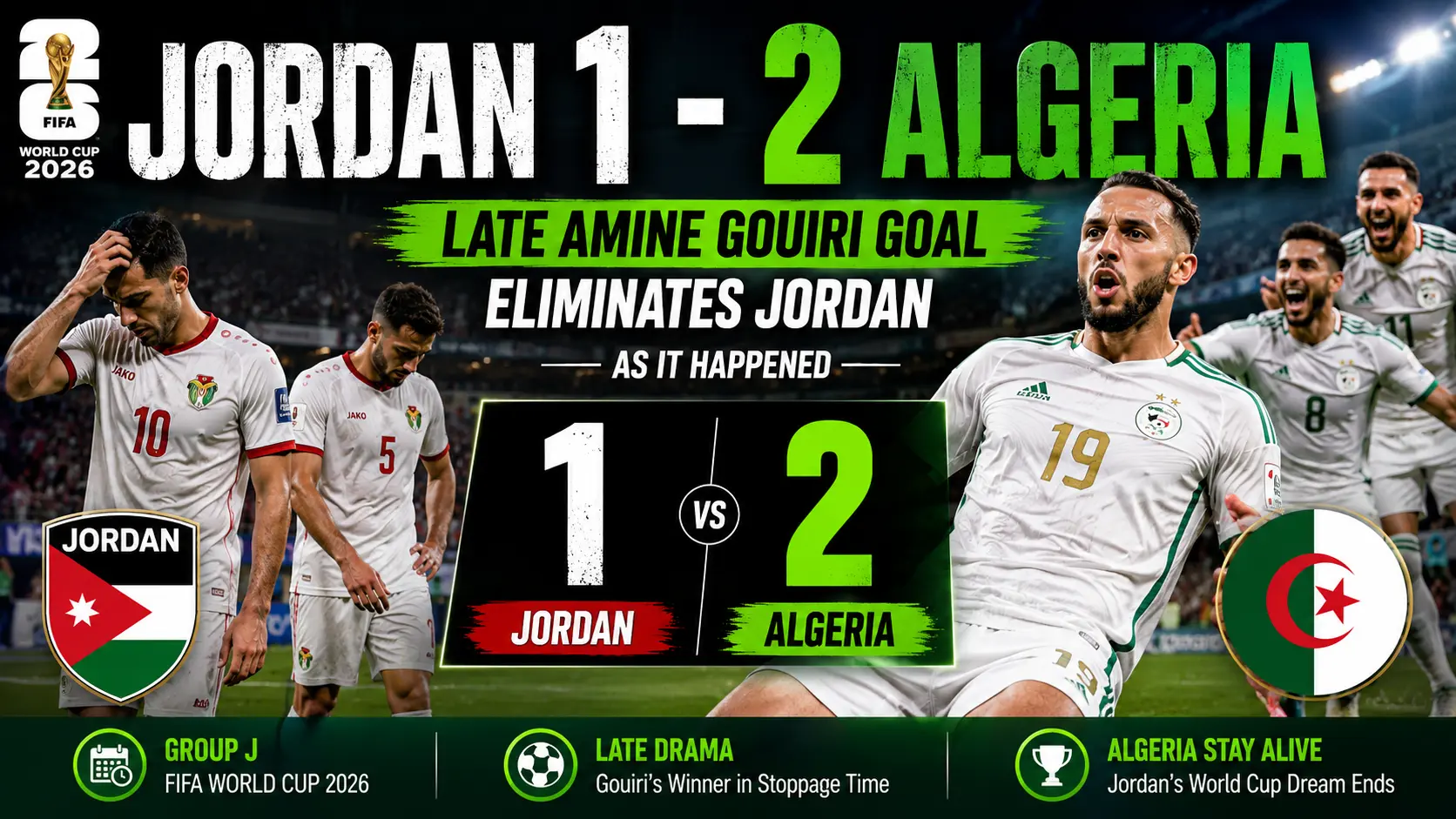 Jordan 1 - 2 Algeria