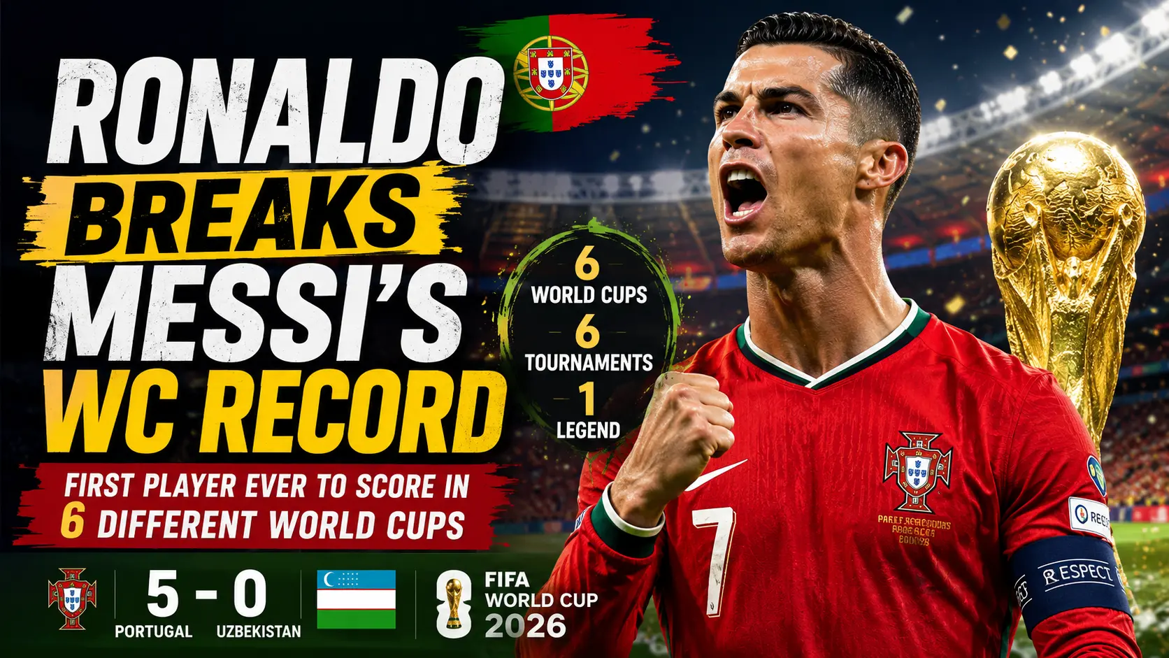 Ronaldo Breaks Messi's WC