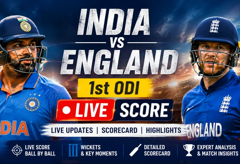 India vs England 1st ODI LIVE Score