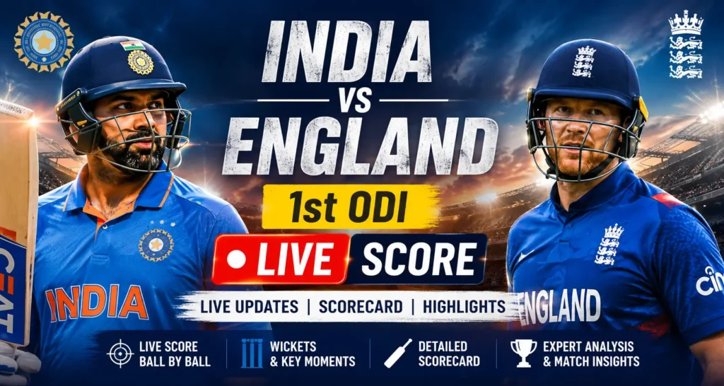 India vs England 1st ODI LIVE Score